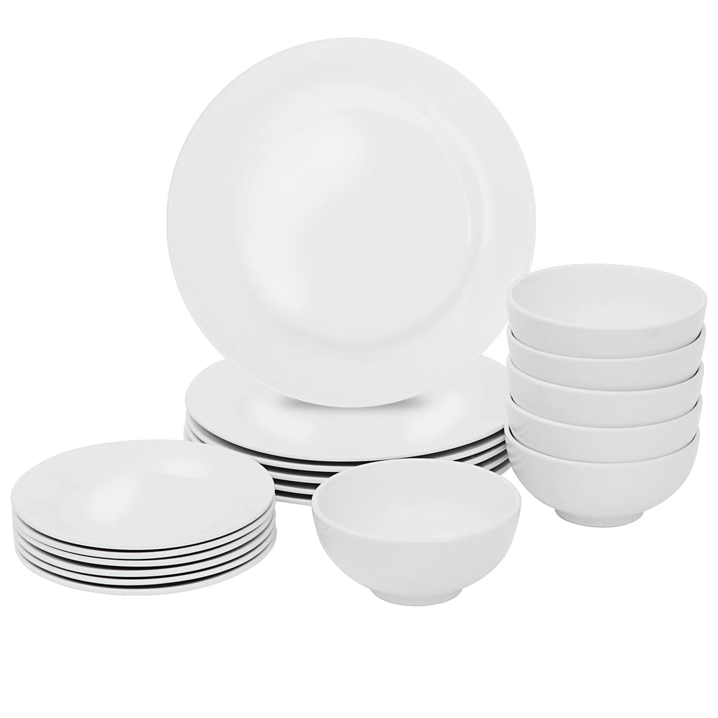 White 18 Pc Dinnerware Set for 6 X45627