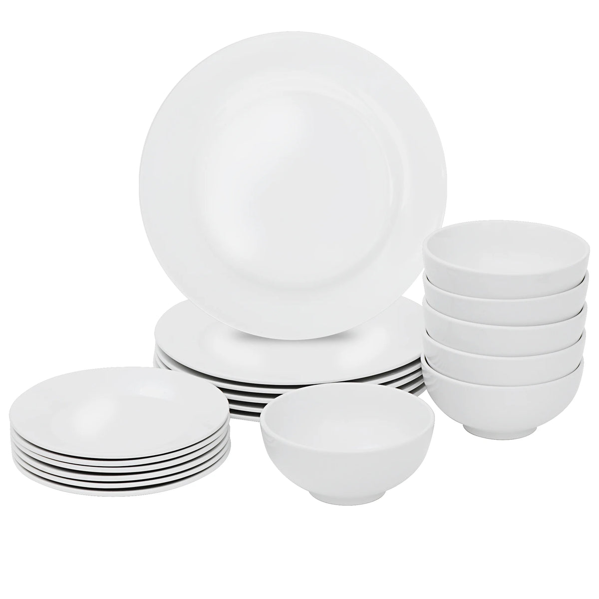 White 18 Pc Dinnerware Set for 6 X45627