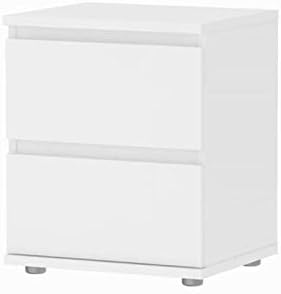 White 2 Drawer Nightstand H458