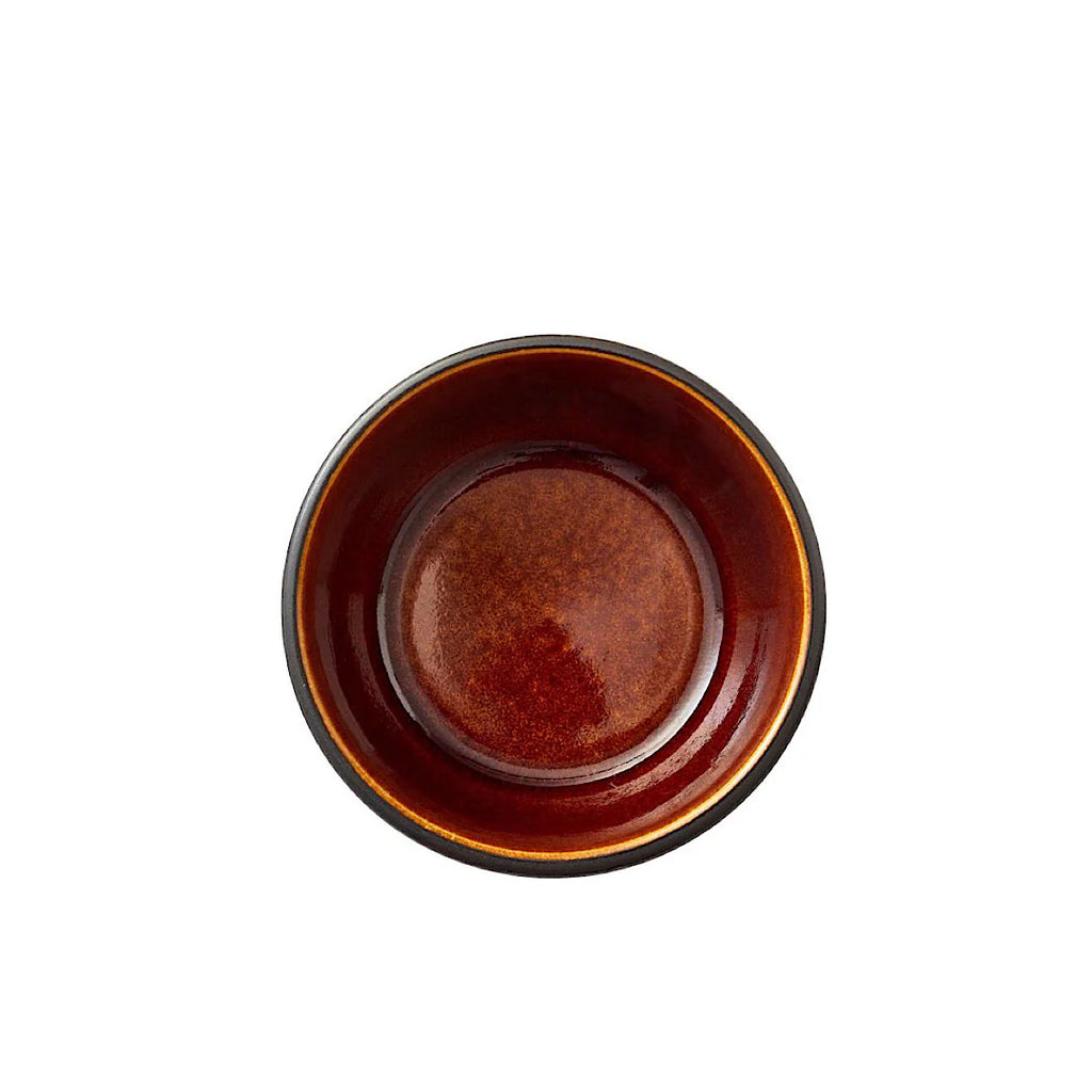 Stoneware Bowl 10cm Black Amber A5256