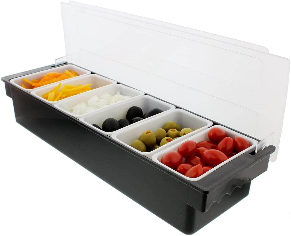 Black Pack of 2 Chilled Condiment Dispenser Serving Container B87694