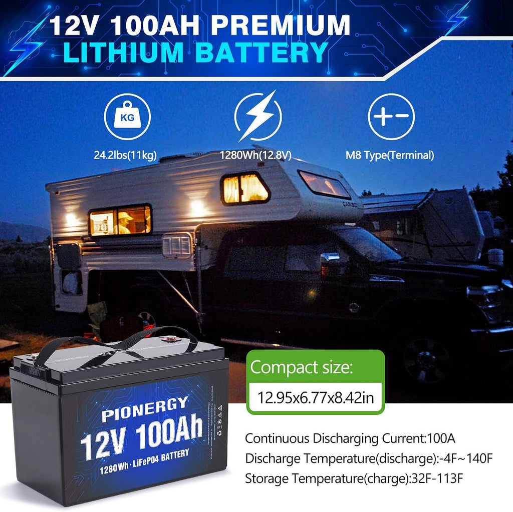 12V 100Ah Lifepo4 Lithium Battery with 100A BMS 1280Wh O674978