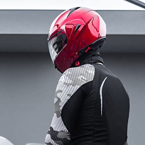 Modular Dual Visor Flip-up Full Face Motorcycle Helmet DOT A840