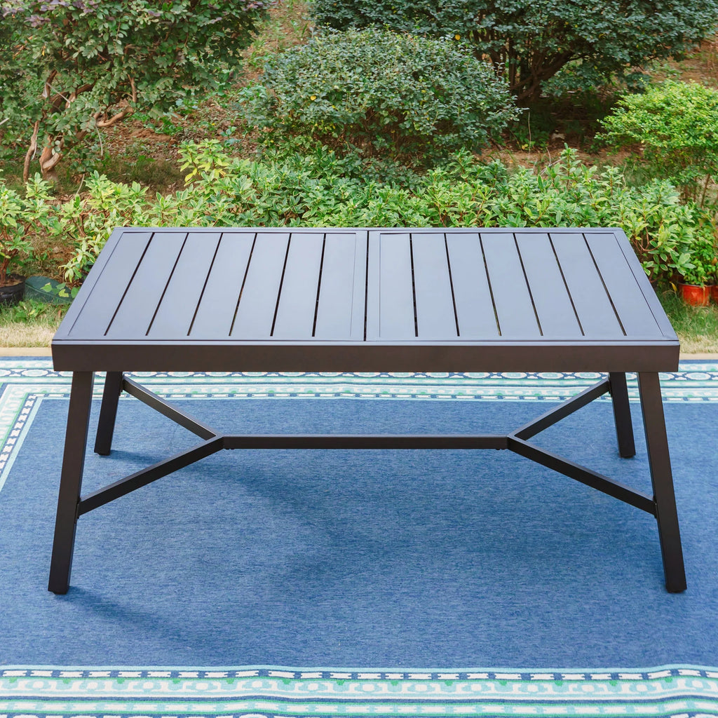 Black Expandable Metal Dining Table O299266