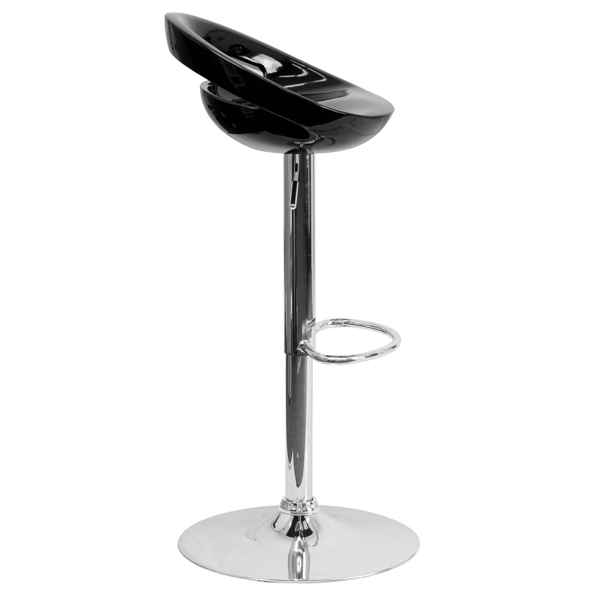 Blue Adjustable Height Plastic Barstool with Chrome Base B226261