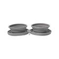 Collapsible Silicone Dog & Cat Bowl, Gray, Small L761