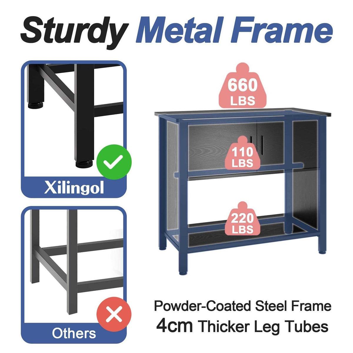 40-50 Gallon Aquarium Stand with Cabinet K9675