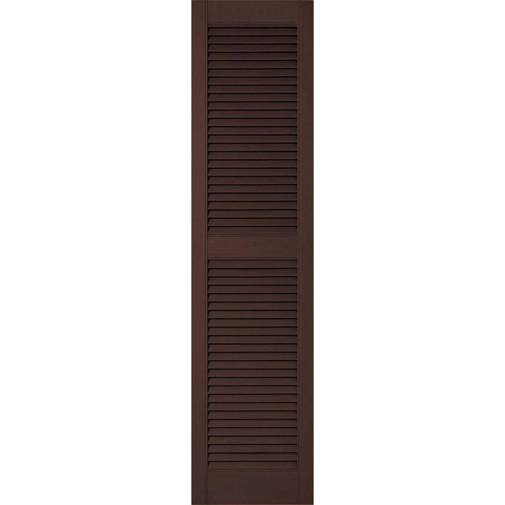 12x22W x 52x22H Vinyl Open Louver Shutters with Shutter-Loks (Per Pair) H726025