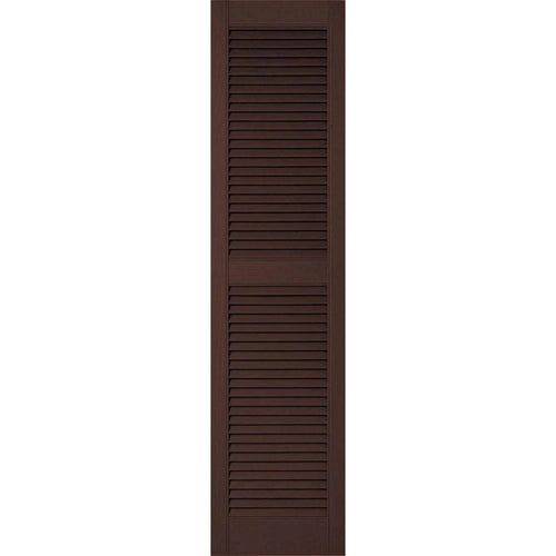12x22W x 52x22H Vinyl Open Louver Shutters with Shutter-Loks (Per Pair) H726025