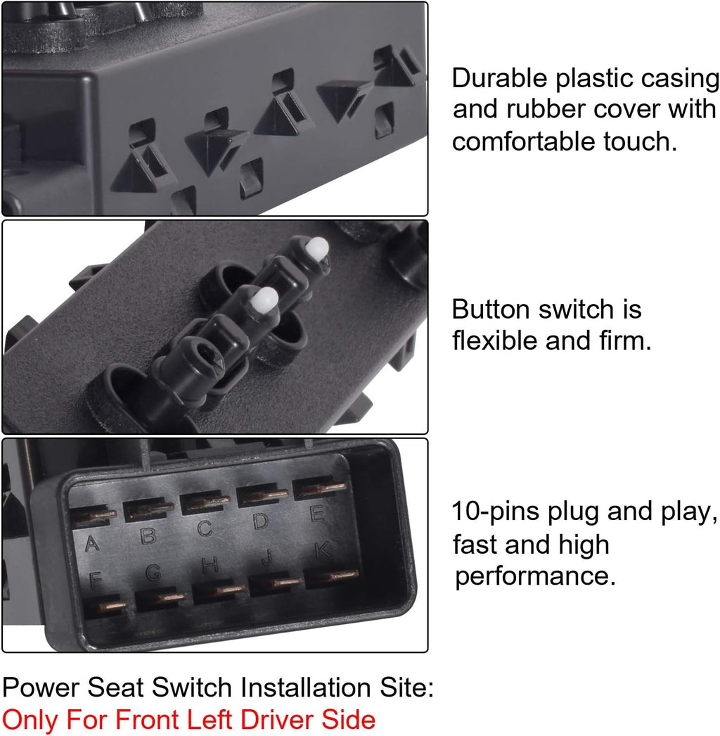Power Seat Switch Left Driver Side Pack of 2 N3736