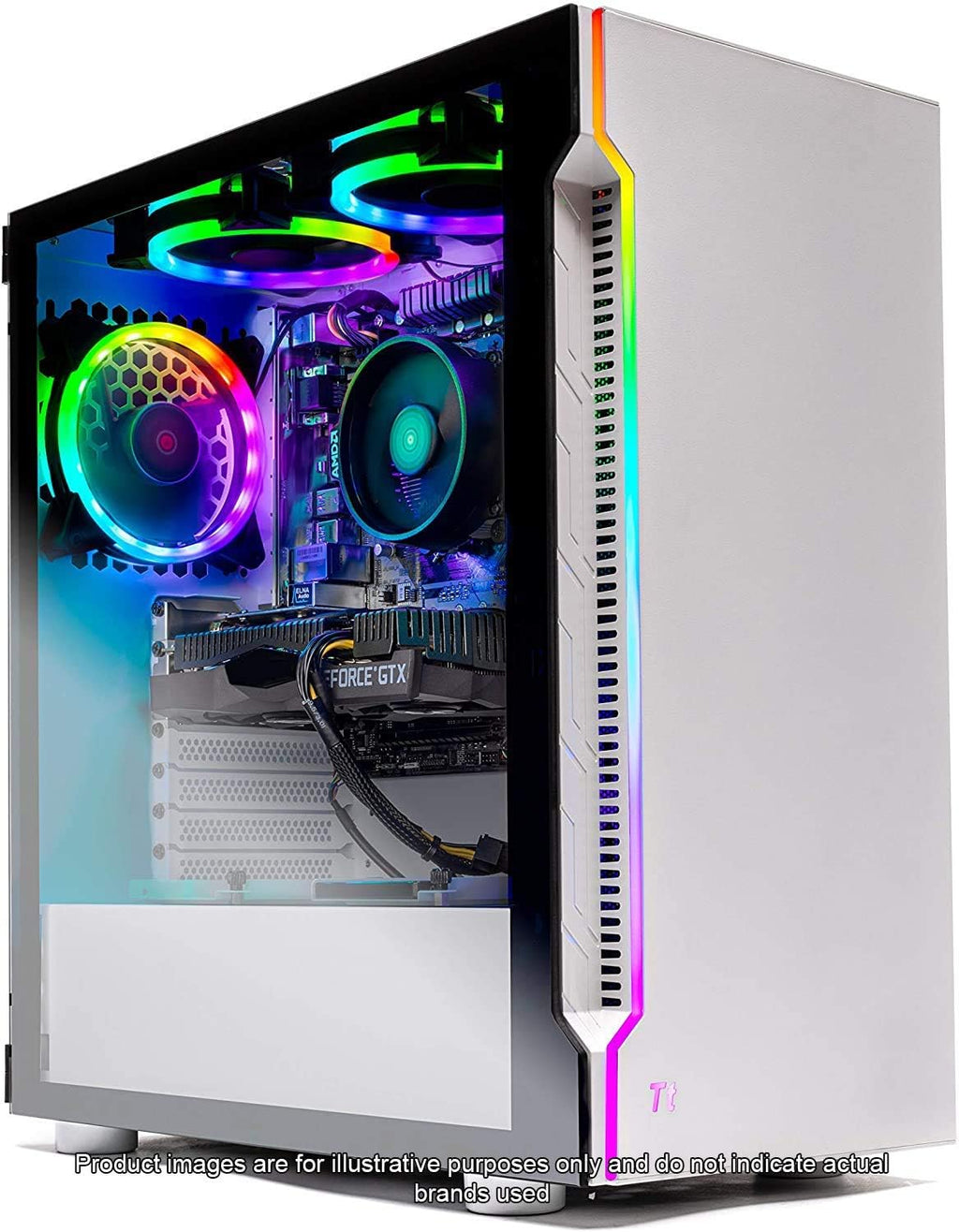 RYZEN 5 2600X 6-Core 3.6 GHz GTX 1660 6G 500GB SSD 16GB DDR4 3000MHz RGB Fans Windows 10 Home Gaming Desktop PC Y561
