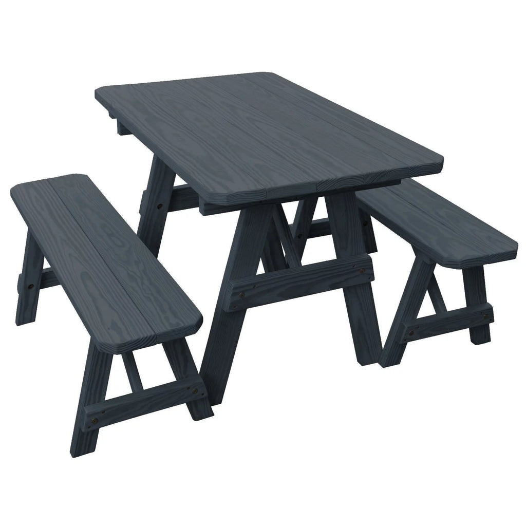Pressure Treated Pine Picnic Table with 2 Benches I129538