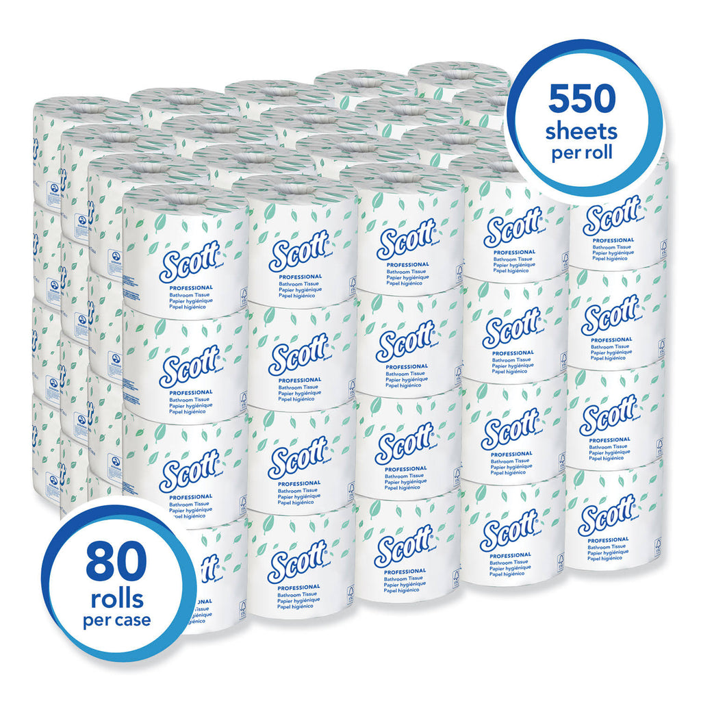 White Recycled Fiber Bathroom Tissue 80 Roll C982