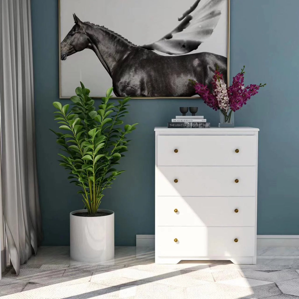 White 4 Drawer Dresser K218