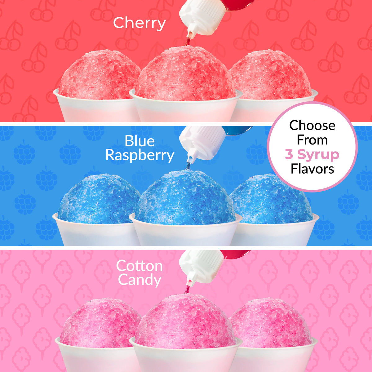 16-Ounce Snow Cone Syrups, Cups and Spoon-Straws Party Kit H2516