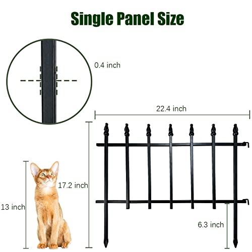 Metal Decorative Garden Fence 5 Panels O7951