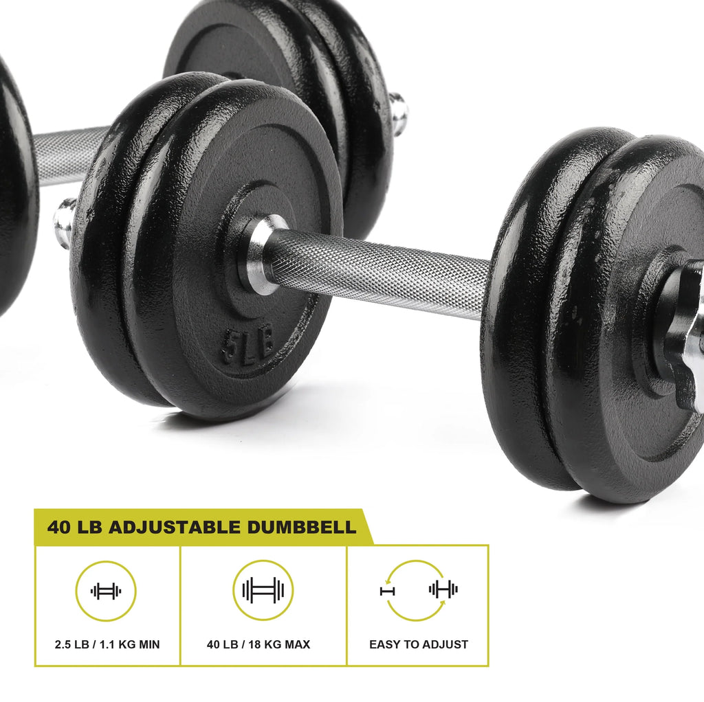 40lb Adjustable Dumbbell Set F75882