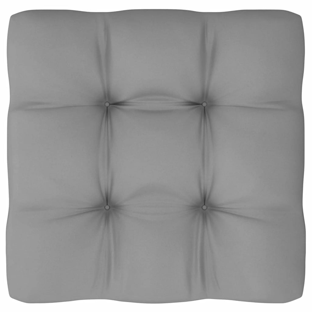 4 Piece Patio Lounge Set with Gray Cushion Pinewood Sectional Outdoor Furniture Set B253418