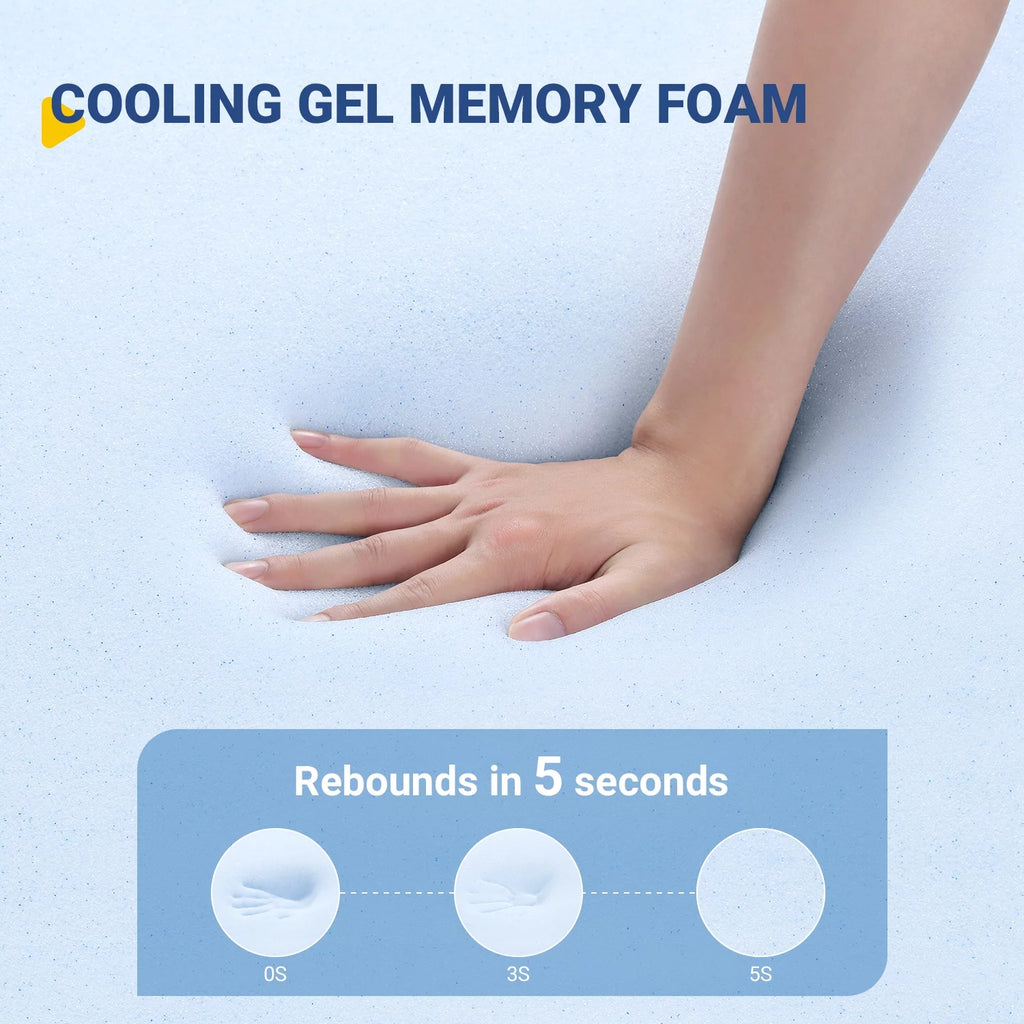 12" Gel Memory Foam and Pocket Spring Hybrid Queen Mattress T832141