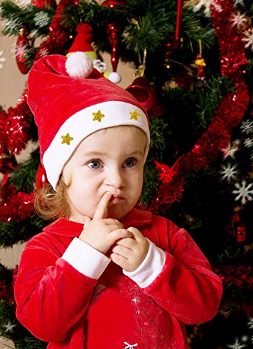 Christmas Santa Hats with Jingle Bell Necklaces U487
