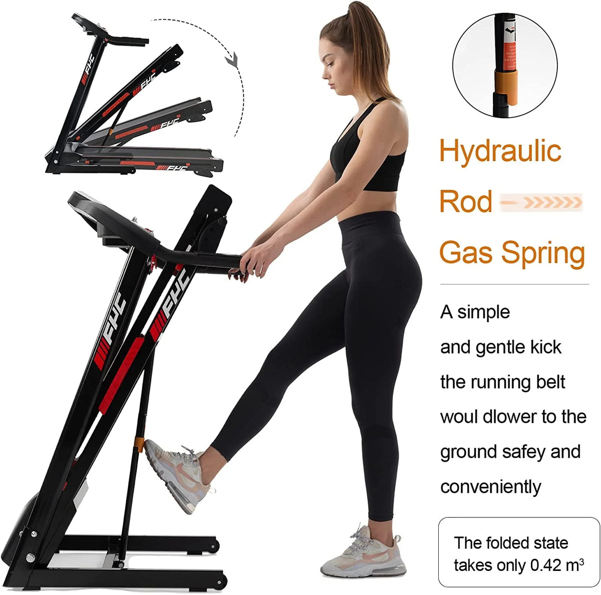 3.5HP Folding Treadmill with Incline T3724