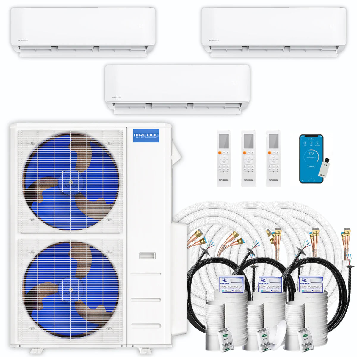48,000 BTU 3 Zone Ductless Mini Split Air Conditioner and Heat Pump W244336