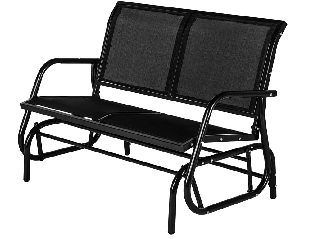 2-Person Outdoor Glider Bench Black P54653