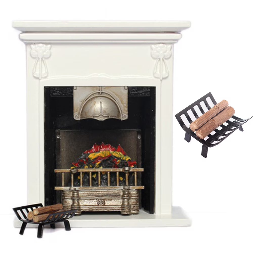 1/12 Metal Rack with Firewood Doll House Furniture J54900