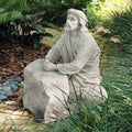 23 Inch Polyresin Antique Stone Religious Garden Statue A6457
