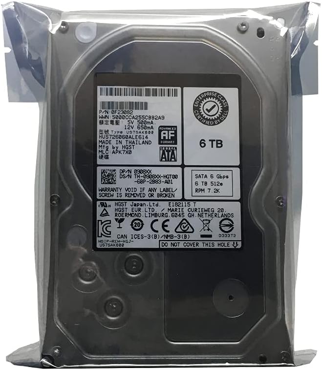 6TB 7200RPM 128MB Cache SATA 6Gb/s 3.5-inch Enterprise Hard Drive Pack of 2 V8021