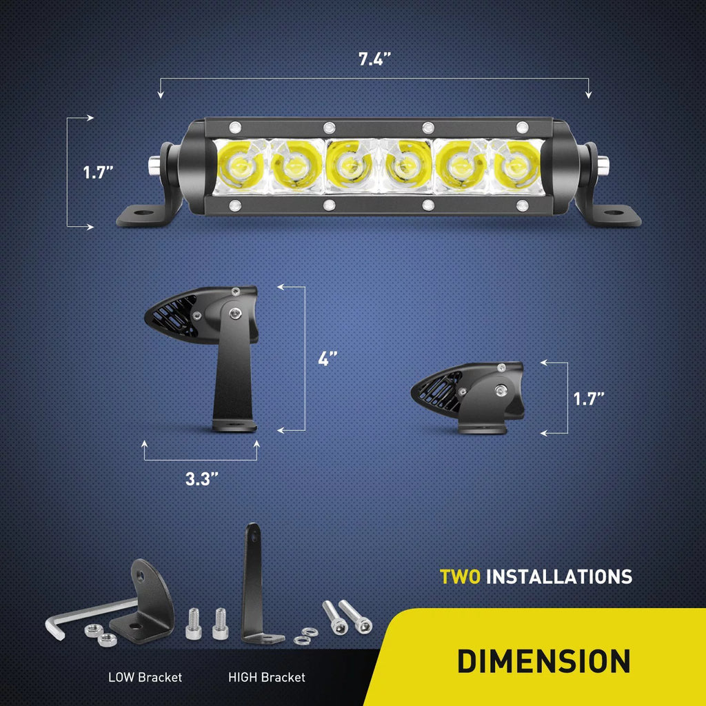 20 Pcs 7 Inch 30W LED Light Bar O42489