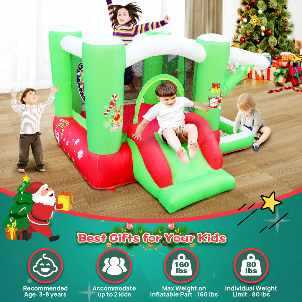 Christmas Jump 'n Bounce House with Blower D56497