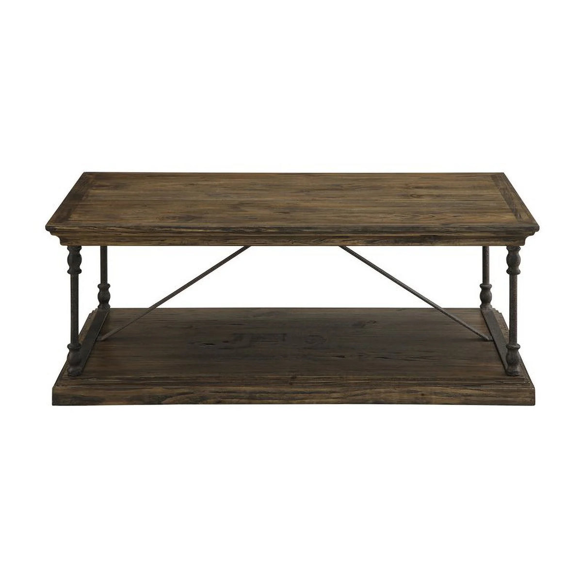 Medium Brown Cocktail Table with Slab Top and Base E370224