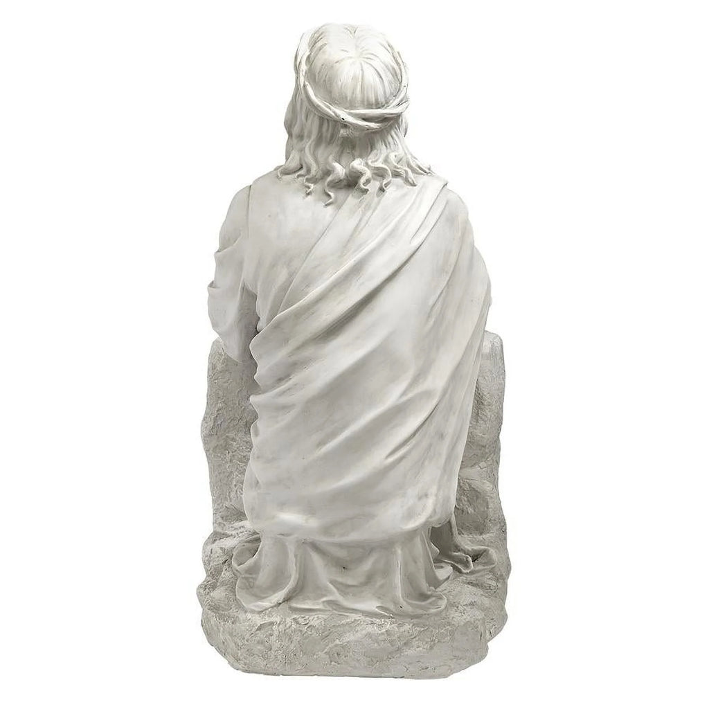 23 Inch Polyresin Antique Stone Religious Garden Statue A6457