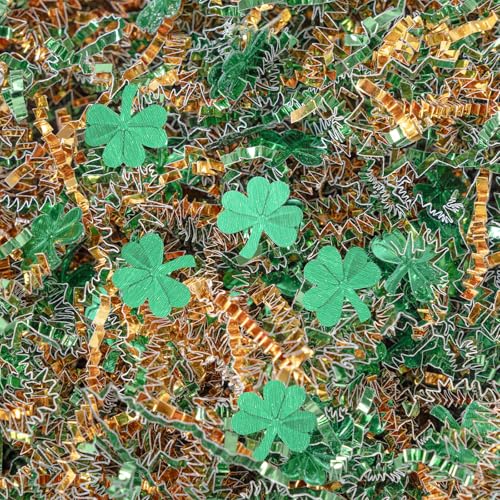 8.8oz Christmas Metallic Red Green Paper Shred T62852