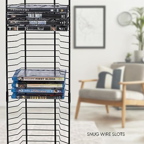 Black Steel Blu-Ray Rack Z548