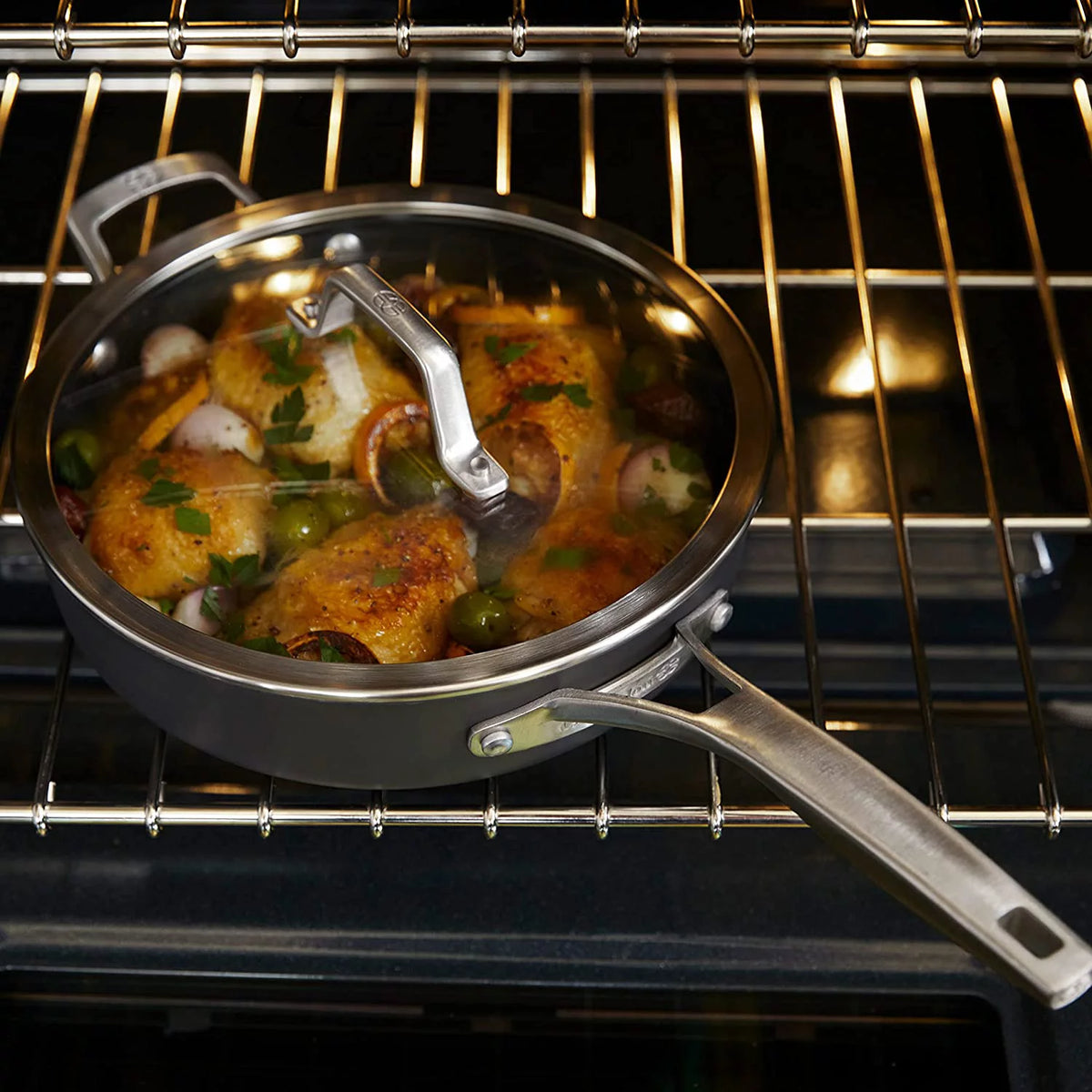 13-Inch Hard-Anodized Nonstick Deep Skillet with Lid A219