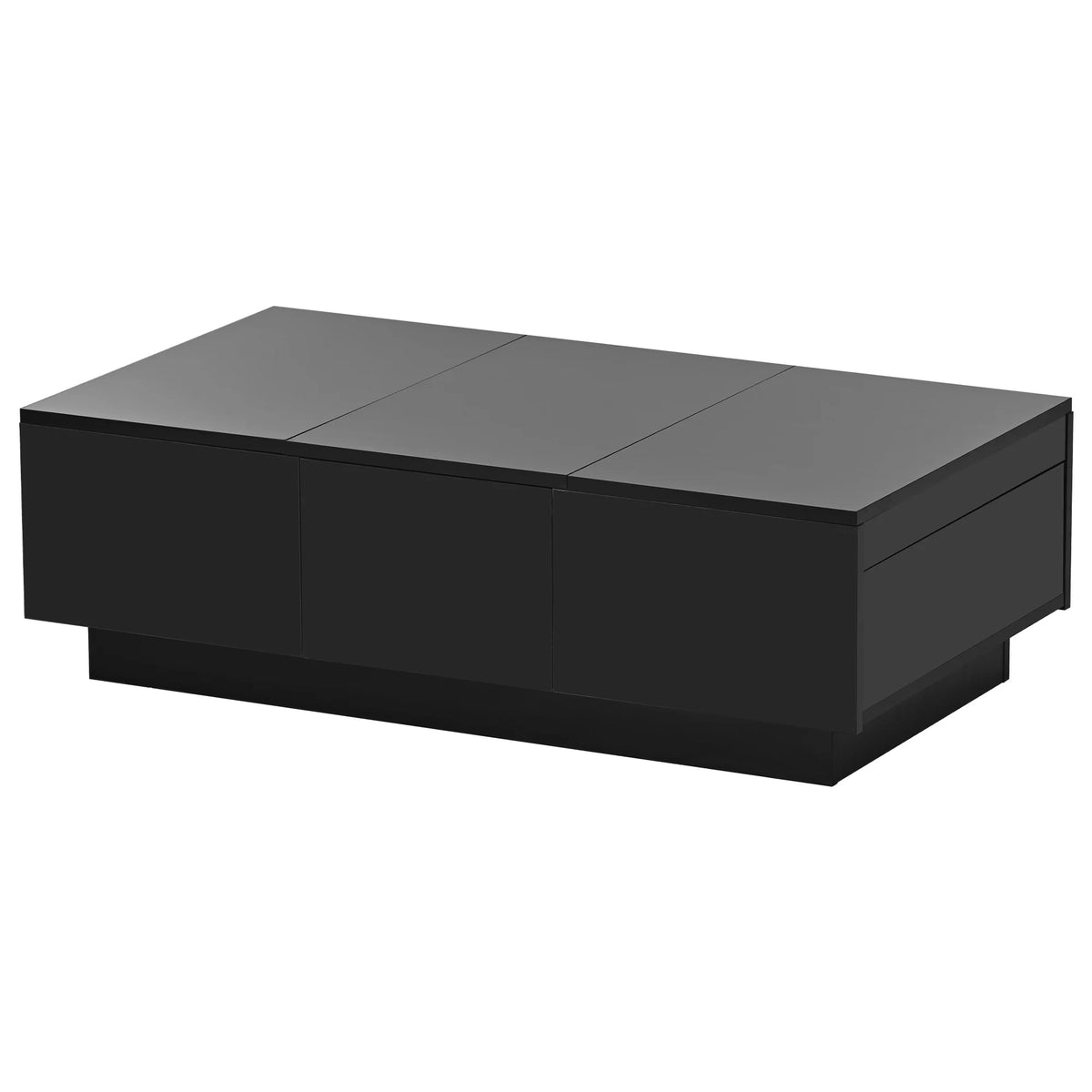 Black Extendable Coffee Table with 2 Drawers C3676