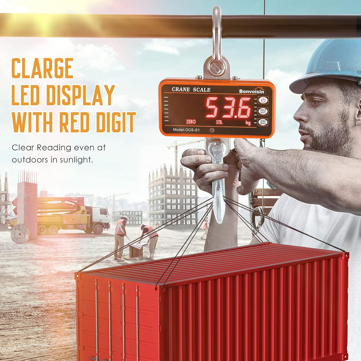 1000kg Orange Digital Hanging Scale R77478