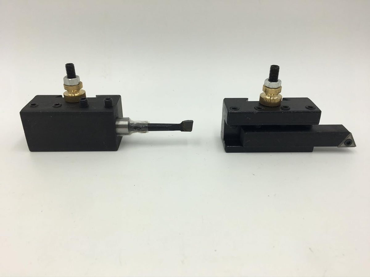 Quick Change Tool Post Holder Set with Boring Bar and Carbide Inserts D238139