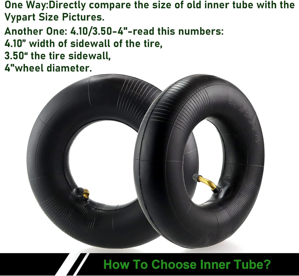 2 Pack Heavy Duty Replacement Inner Tubes with TR-13 Straight Metal Air Valve Stem I891909