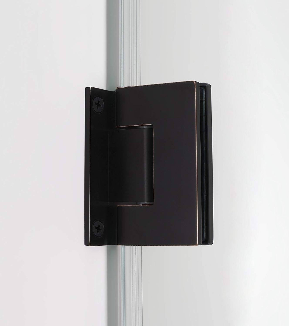 72x22 High x 22x22 Wide Hinged Frameless Shower Door Oil Rubbed Bronze C534322