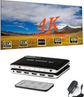 4 Port HDMI Switch HDMI2.0 4K@60Hz with IR Wireless Remote Control, Pack of 2 O43823