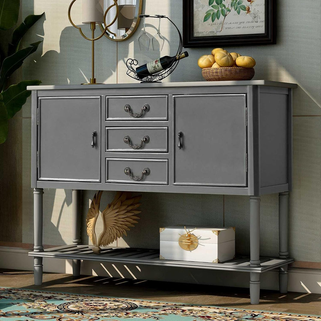 Console Table with 2 Cabinets and 3 Storage Drawers U595725