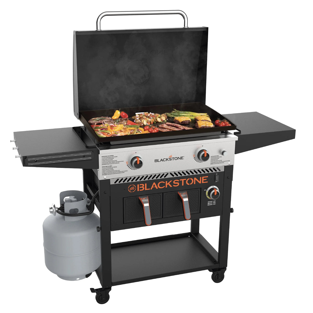 2-Burner 28 Griddle with Air Fryer Combo T908