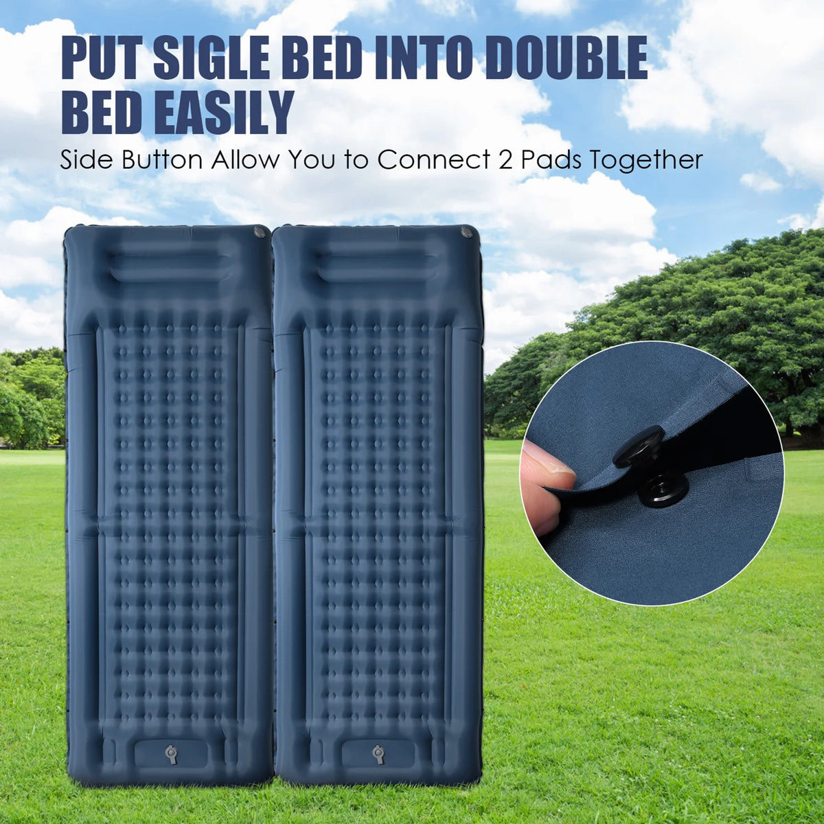 Inflatable Sleeping Pad 4 Inch Thick Air Mattress H9005