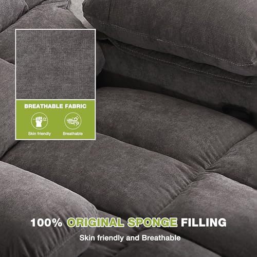 Oversized Swivel Rocker Recliner Chair with Massage and Heat P1279