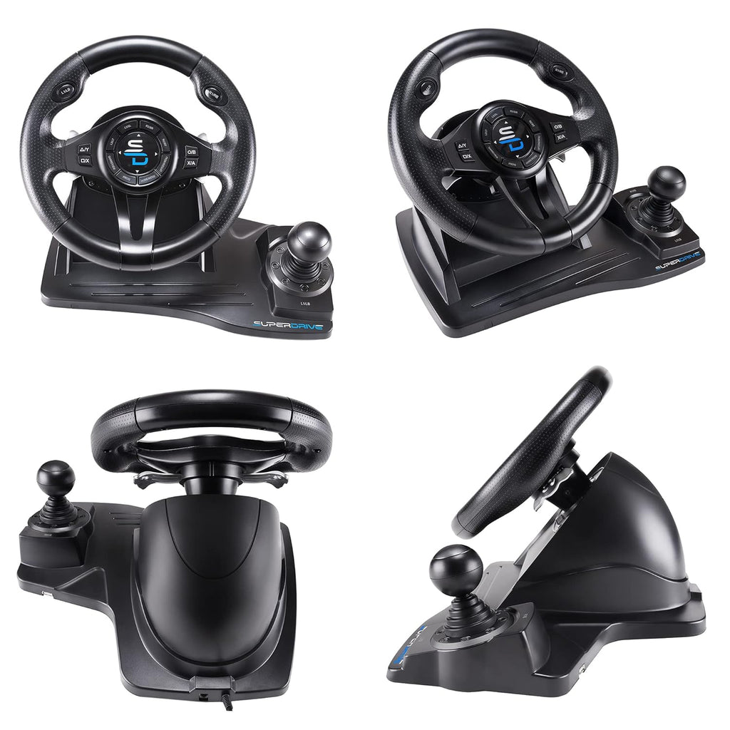 Steering Racing Wheel with Pedals, Paddles, Shifter and Vibration F223108