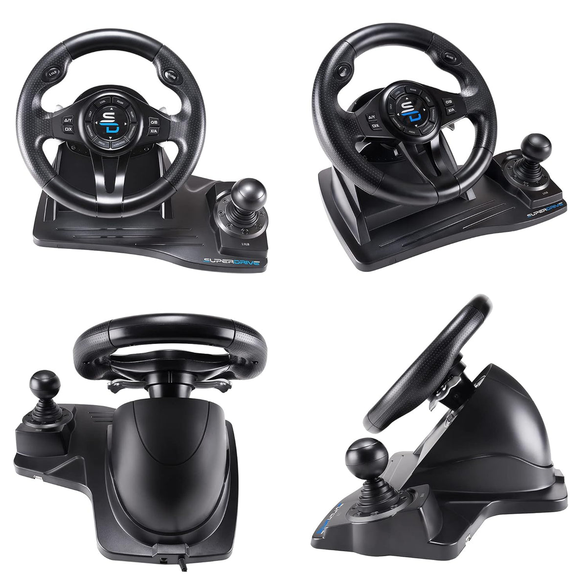 Steering Racing Wheel with Pedals, Paddles, Shifter and Vibration F223108