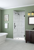 72x22 High x 22x22 Wide Hinged Frameless Shower Door Oil Rubbed Bronze C534322